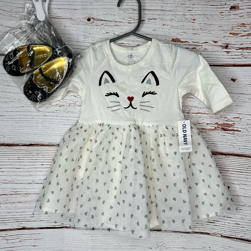 Old Navy Baby Kitty Cat Dress Shoes 6-12 months NWT